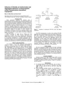 Influence of Chirality on Conformation and Aggregation Behavior of Poly(Propylene Oxide)-Poly(Phenylene Ethynylene) Copolymers