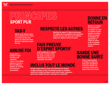 GAGNER LES CŒURS ET LES ESPRITS POUR LE SPORT SAIN  DONNE EN RETOUR  SPORT PUR