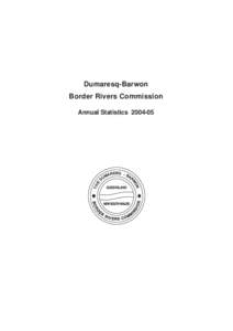 Dumaresq-Barwon Border Rivers Commission Statistics Report[removed]