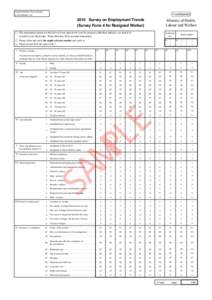 General Statistics Survey based on the Statistics Act ConfidentialSurvey on Employment Trends