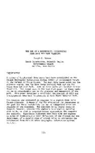 THE USE OF A BIOPHYSICAL (ECOLOGICAL) DATA BASE FOR PARK PLANNING Joseph H. Arbour Lands Directorate, Atlantic Region Environment Canada