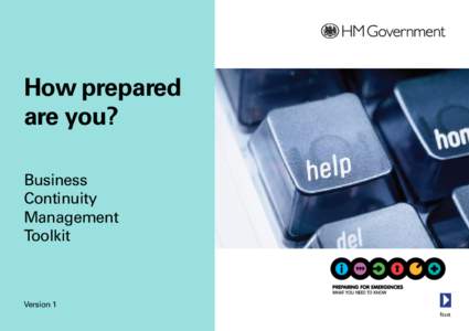 How prepared are you? Business Continuity Management Toolkit