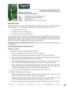 5020 Chesebro Road, Suite 200, Agoura Hills, CA[removed]Tel[removed], Fax[removed], www.aspeneg.com PROJECT MEMORANDUM SCE DPV2 TRANSMISSION PROJECT To: