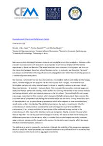 Unemployment (Fears) and Deflationary Spirals CFM-DP2015-21 Wouter J. Den Haan1,2,3, Pontus Rendahl1,2,4, and Markus Riegler1,5 1  Centre for Macroeconomics, 2London School of Economics, 3Centre for Economic Performance,