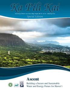 Ka Pili Kai University of Hawaiÿi Sea Grant College Program   Vol. 36, No. 1
