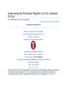 Microsoft Word - International Practice Rights of US Trained Osteopathic Physicians.doc