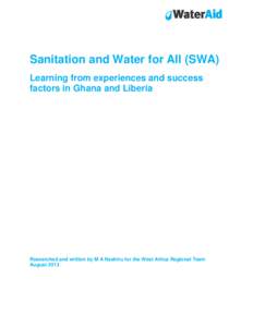 Water supply and sanitation in Sub-Saharan Africa / Glastonbury Festival / WaterAid / Drinking water