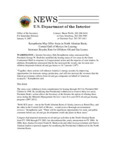 Microsoft Word - U.S. Department of Interior OCS Press Release 1.07.doc