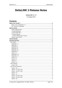 DeltaLINKRelease Notes DeltaLINK 3 Release Notes DeltaLINK 3.1.2