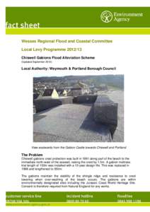 Wessex Regional Flood and Coastal Committee Local Levy Programme[removed]Chiswell Gabions Flood Alleviation Scheme