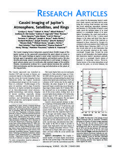 RESEARCH ARTICLES Cassini Imaging of Jupiter’s Atmosphere, Satellites, and Rings