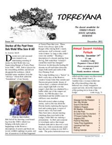 TORREYANA The docent newsletter for TORREY PINES STATE NATURAL RESERVE Issue 343