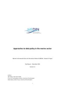 MEDIN Data Policy Study Draft Report
