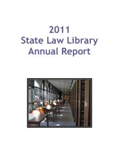 2011 State Law Library Annual Report Public Services 2011 Public Services Statistics