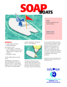 Soap / Cardboard boat race / Liquid / Dishwashing / Chemistry / Matter / Dishwashing liquid