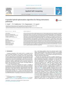 Applied Soft Computing[removed]–4492  Contents lists available at ScienceDirect Applied Soft Computing journal homepage: www.elsevier.com/locate/asoc