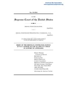 Democracy / Sociology / Brennan Center for Justice / New York University / Amicus curiae / Referendum / Gerrymandering / Initiative / Politics / Direct democracy / Elections