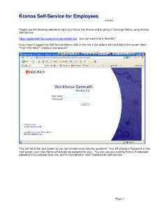 Microsoft Word - Kronos Self Service Instructions for Employees.doc