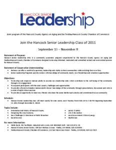 Microsoft Word - Hancock Senior Leadership Applications for 2011 v2