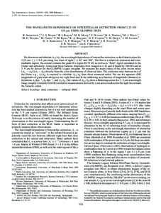 The Astrophysical Journal, 619:931–938, 2005 February 1 # 2005. The American Astronomical Society. All rights reserved. Printed in U.S.A. THE WAVELENGTH DEPENDENCE OF INTERSTELLAR EXTINCTION FROM 1.25 TO 8.0 m USING G
