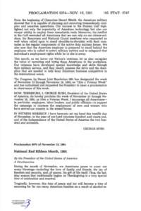 PROCLAMATION 6374—NOV. 13, [removed]STAT[removed]From the beginning of Operation Desert Shield, the American military showed that it is capable of planning and executing tremendously complex and sensitive operations. Ou