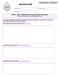 Submit by Email  Print Form MIP ROTATION Student Name