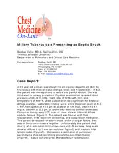 Microbiology / Miliary tuberculosis / Septic shock / Granuloma / Silicosis / Mycobacterium / Chest radiograph / Medicine / Tuberculosis / Bacteria