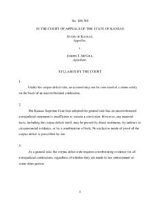 No. 109,789 IN THE COURT OF APPEALS OF THE STATE OF KANSAS STATE OF KANSAS, Appellee, v. JOSEPH T. MCGILL,