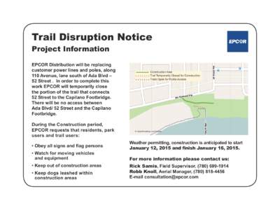 Trail Disruption Notice - Ada Blvd