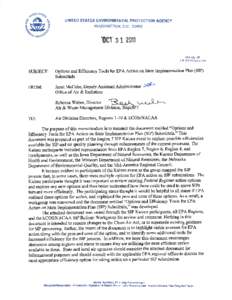    Options and Efficiency Tools for EPA Action on State Implementation Plan (SIP) Submittals Region 7 SIP Kaizen Workgroup A goal of the Region 7 SIP Kaizen Workgroup was to develop tools and resources that lead to