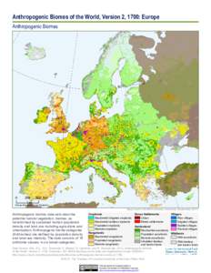 Anthropogenic Biomes of the World, Version 2, 1700: Europe Anthropogenic Biomes[removed]