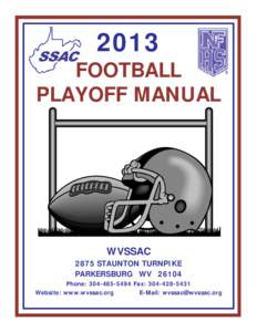 2013 FOOTBALL PLAYOFF MANUAL