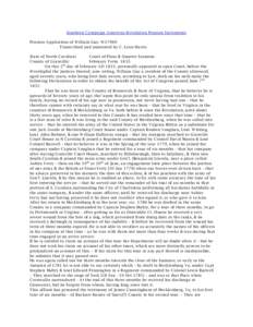 Southern Campaign American Revolution Pension Statements Pension Application of William Guy: W17969 Transcribed and annotated by C. Leon Harris State of North Carolina} Court of Pleas & Quarter Sessions County of Granvil