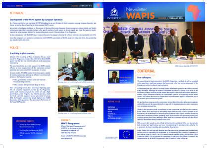 Newsletter WAPIS  NUMBER 4 FEBRUARY 2015 Newsletter