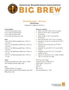 American Homebrewers Association  ® BIG BREW 2014