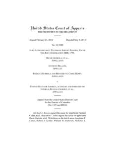 United States Court of Appeals FOR THE DISTRICT OF COLUMBIA CIRCUIT Argued February 21, 2014  Decided May 9, 2014