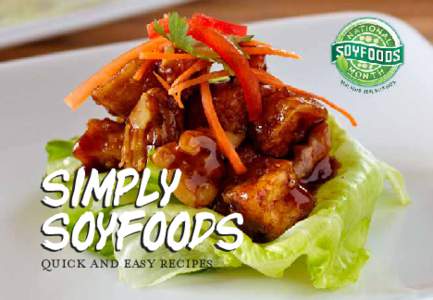 Simply Soyfoods Quick and Easy Recipes  soyfoods: