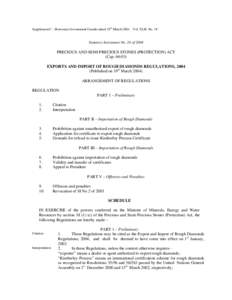 Supplement C – Botswana Government Gazette dated 19th March[removed]Vol. XLII, No. 18 Statutory Instrument No. 24 of 2004