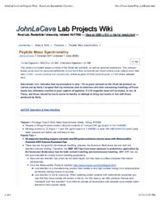 JohnLaCava Lab Projects Wiki - Rout Lab, Rockefeller University, initiated[removed] — View at 1280 x 800 or higher resolution! —