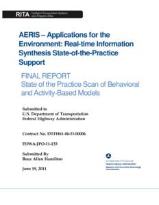 Microsoft Word - FHWA-JPO[removed]AERIS State of Practice Scan of Activity Models[removed]docx