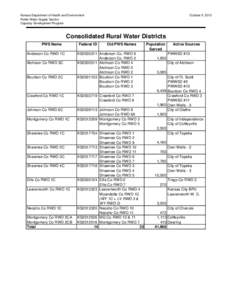 Kansas Department of Health and Environment Public Water Supply Section Capacity Development Program October 9, 2010