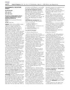 [removed]Federal Register / Vol. 64, No[removed]Wednesday, March 3, [removed]Rules and Regulations ENVIRONMENTAL PROTECTION AGENCY