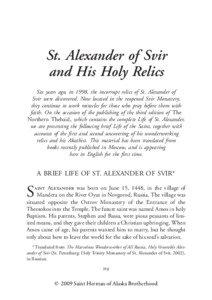 Starets / Adrian of Ondrusov / Alexander Svirsky / Alexander-Svirsky Monastery / Incorruptibility / Svir River / August 30 / Herman of Valaam / Sergius of Valaam / Christianity / Herman of Alaska / Russian America