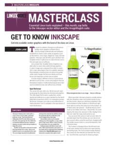 MASTERCLASS INKSCAPE  MASTERCLASS BEN EVERARD  Essential Linux tools explained – this month, say hello