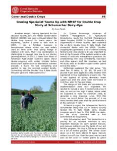 Cover and Double Crops  #6 Grazing Specialist Teams Up with NMSP for Double Crop Study at Schumacher Dairy-Ops