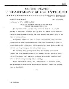 UNITED STATES r~PAR~rMENT of \ the INTERIOR