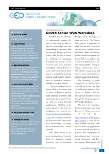 Remote sensing / Sensors / Tsukuba /  Ibaraki / Global Earth Observation System of Systems / Wireless sensor network / Tsukuba Station / Sensor web / Narita International Airport / Osaka City Air Terminal / Transport in Japan / Geographic information systems / Rail transport in Japan