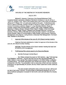 Minutes of the Meeting of the Board Members