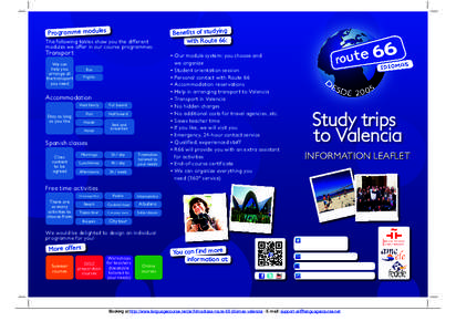 Programme modules The following tables show you the different modules we offer in our course programmes: Transport We can