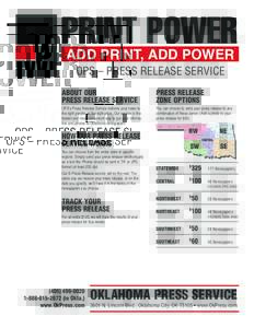 PRINT POWER ADD PRINT, ADD POWER OPS – PRESS RELEASE SERVICE ABOUT OUR PRESS RELEASE SERVICE